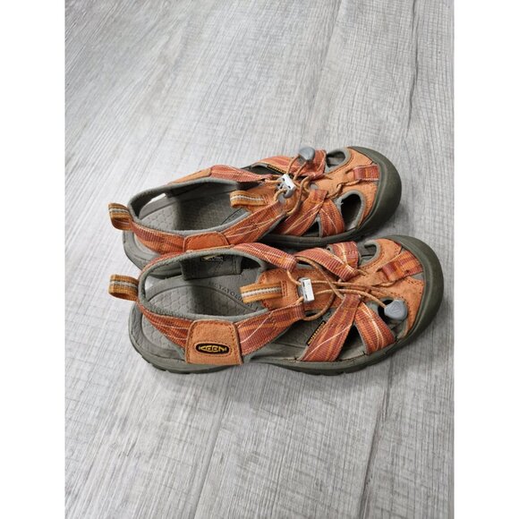 KEEN Coronado Womens Size 8 Bungee Water Canvas Slip On Sport Sandals Orange - Picture 1 of 8